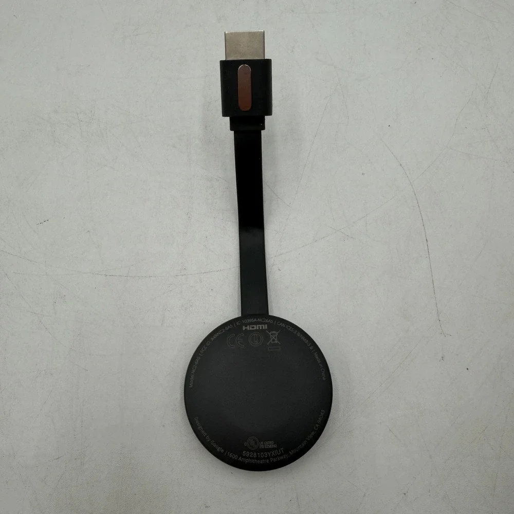 Google Chromecast Model NC2-6A5 HDMI Black 2nd Device Only